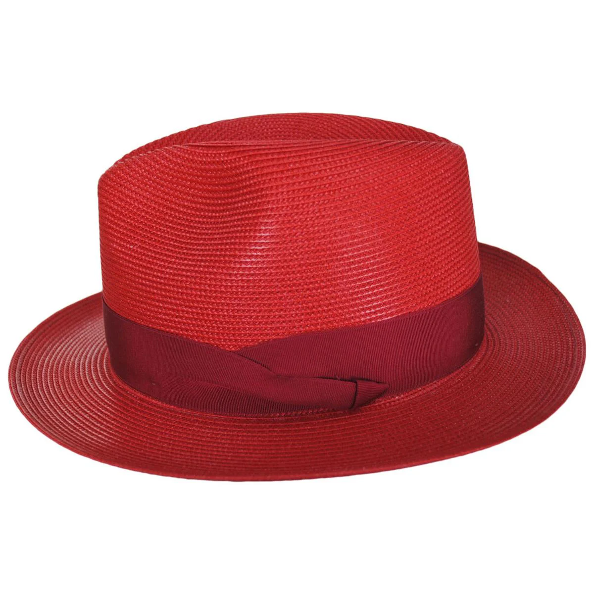 Rosebud Florentine Milan Poly Straw Fedora Hat - Image 3
