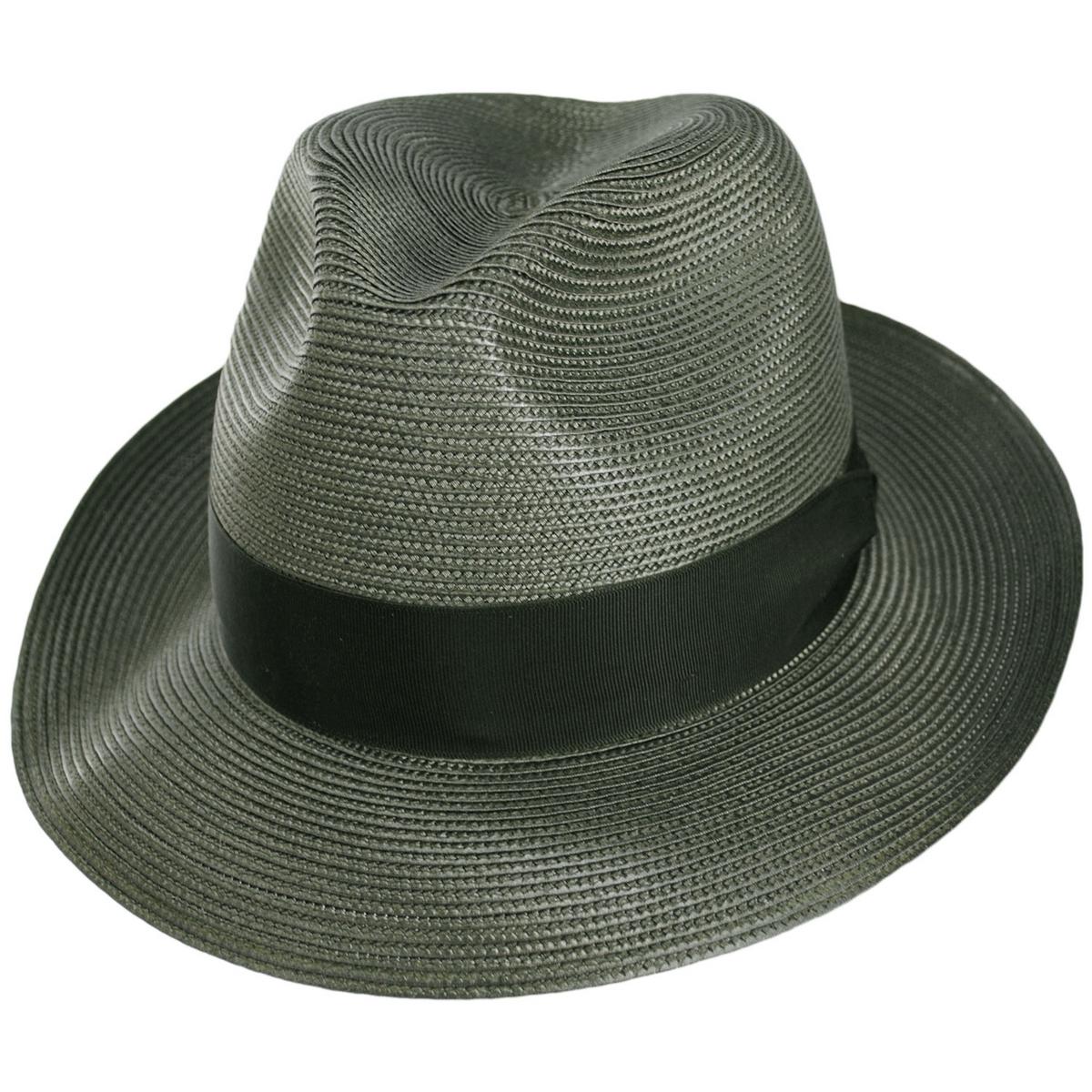 Rosebud Florentine Milan Poly Straw Fedora Hat - Image 5