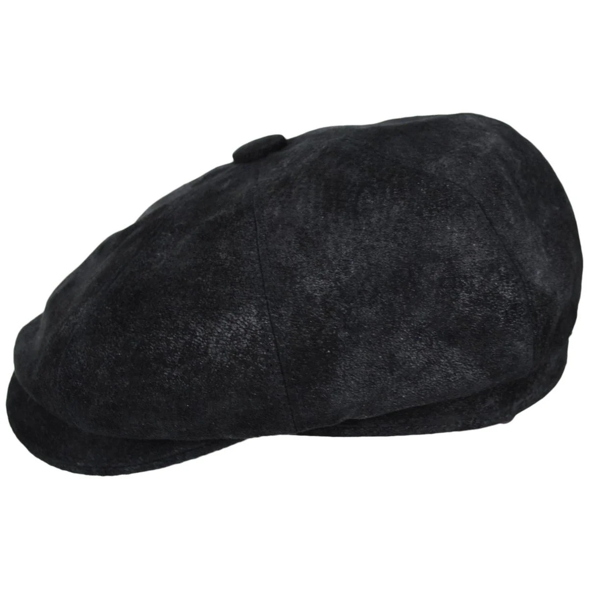 Rustic Leather Newsboy Cap - Image 3
