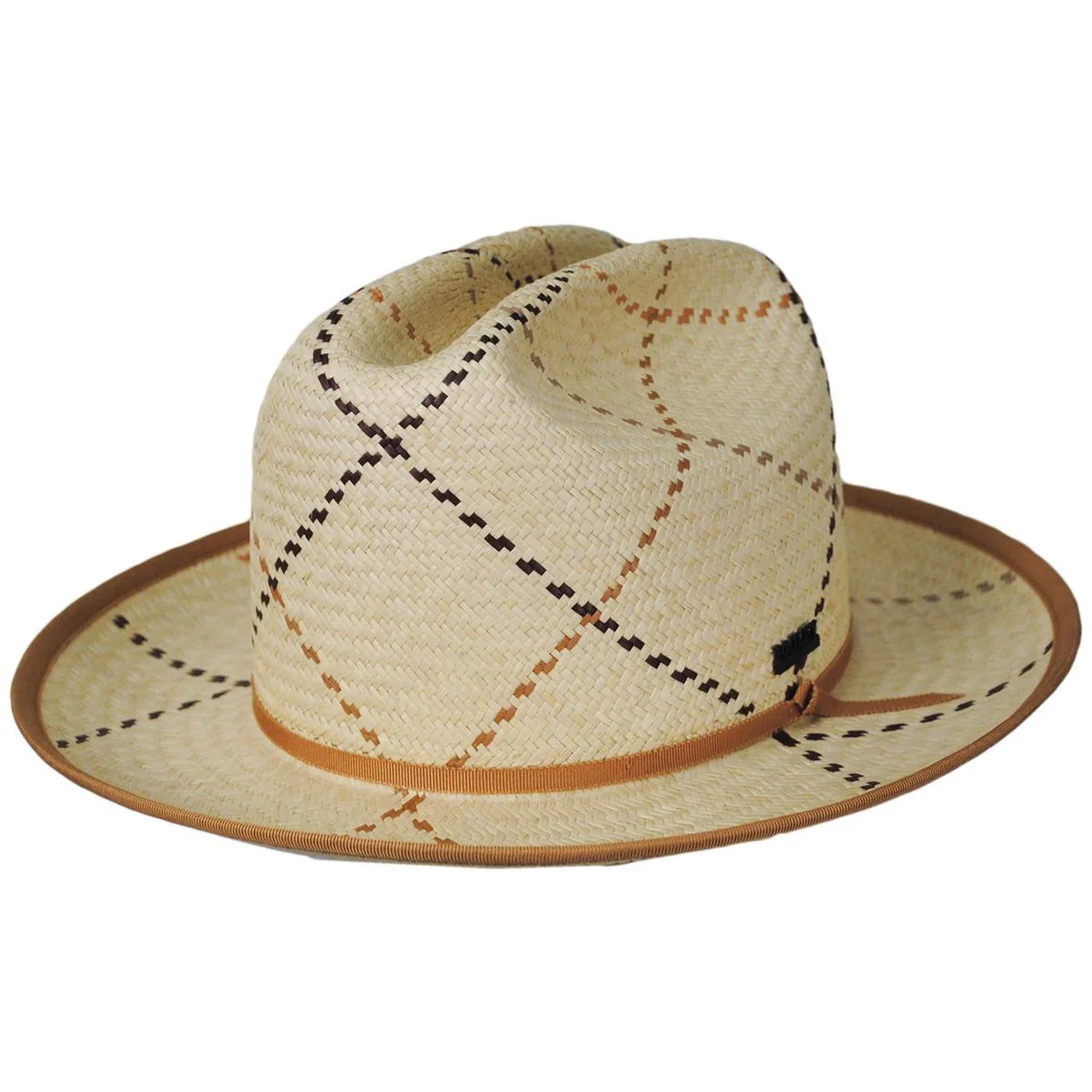 Tully Plaid Panama Straw Western Hat - Image 6