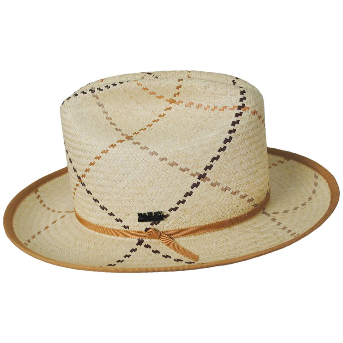 Tully Plaid Panama Straw Western Hat - Image 8