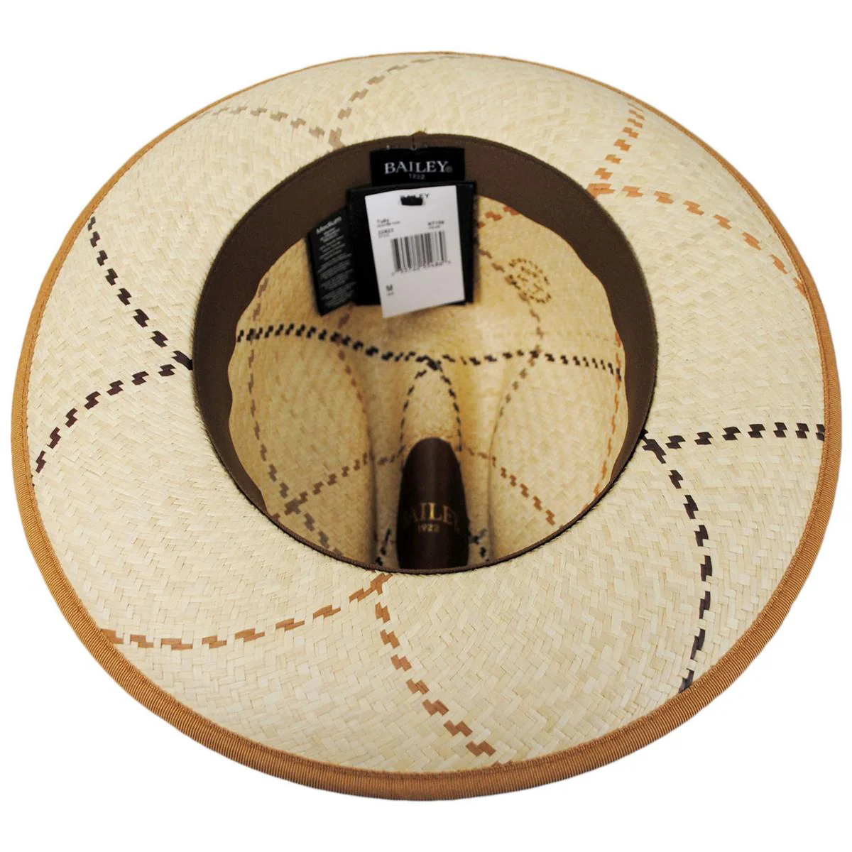 Tully Plaid Panama Straw Western Hat - Image 9