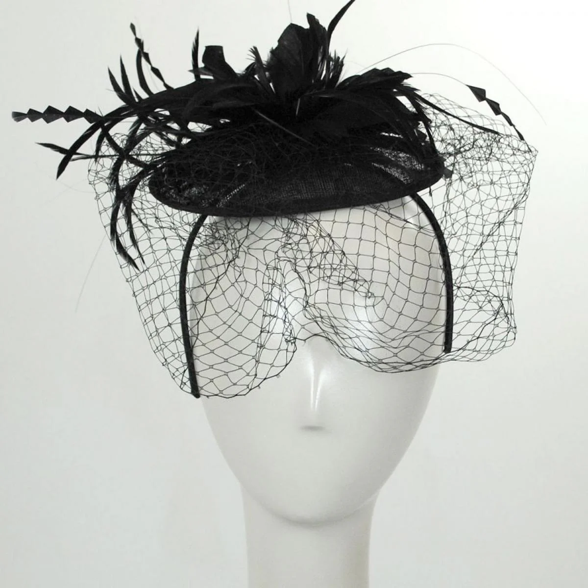 Veil and Feather Fascinator Headband - Image 3