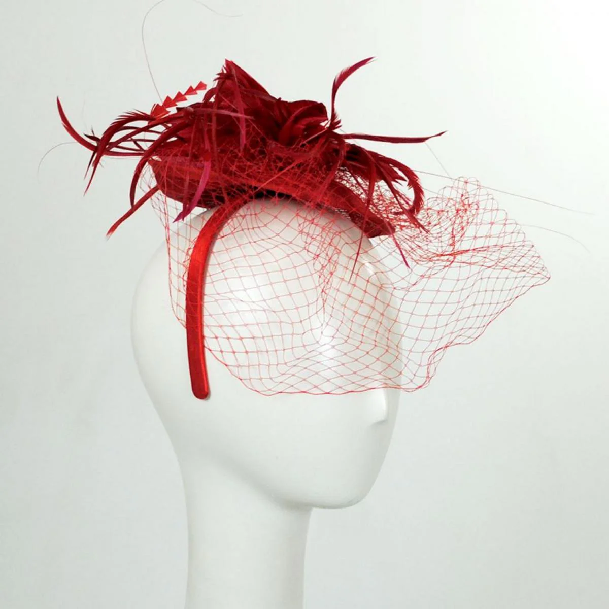 Veil and Feather Fascinator Headband - Image 5