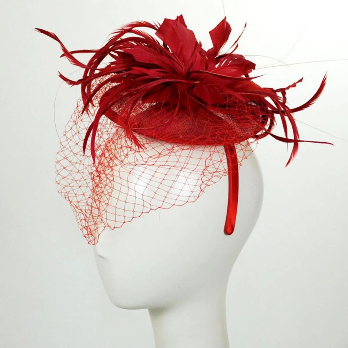 Veil and Feather Fascinator Headband - Image 6