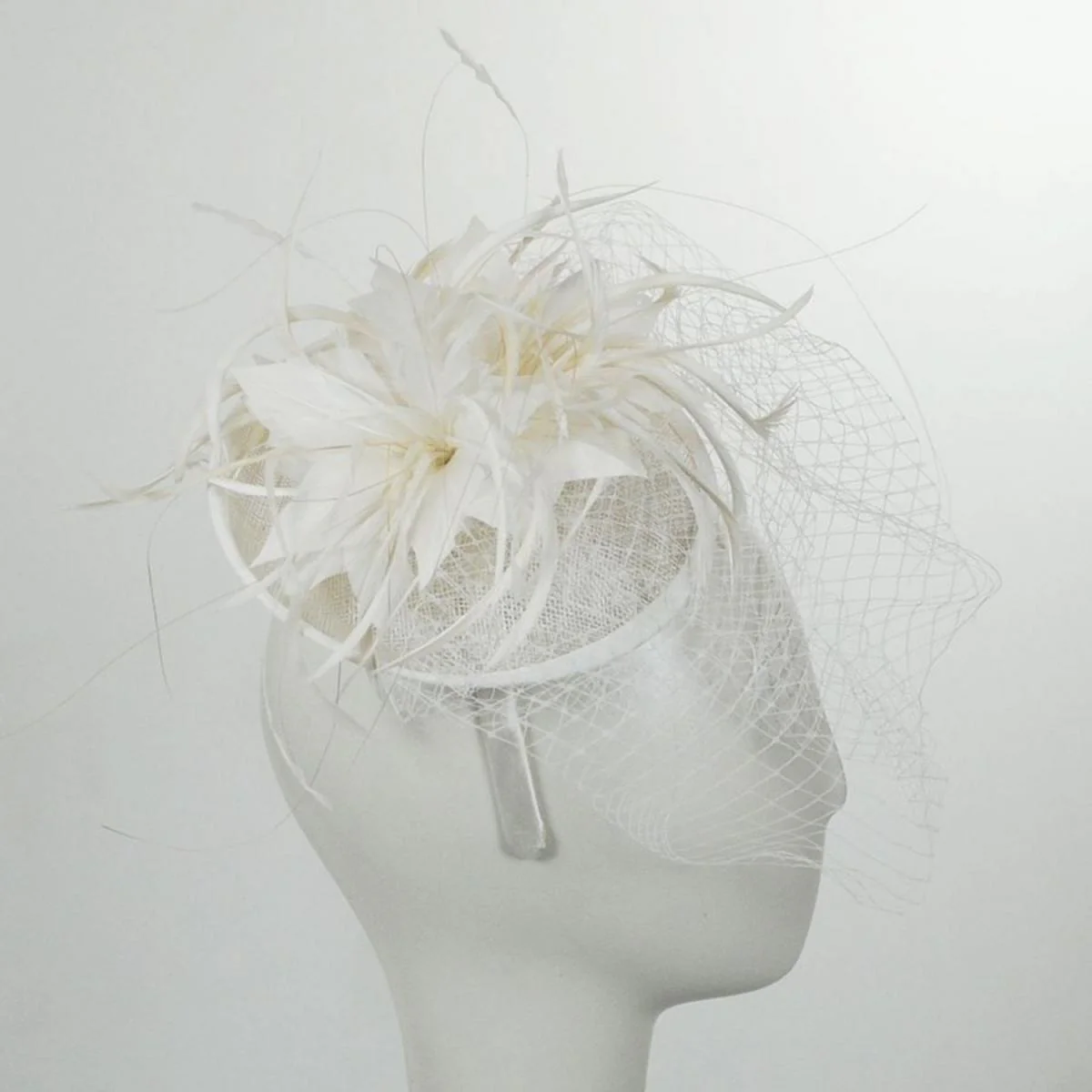 Veil and Feather Fascinator Headband - Image 7