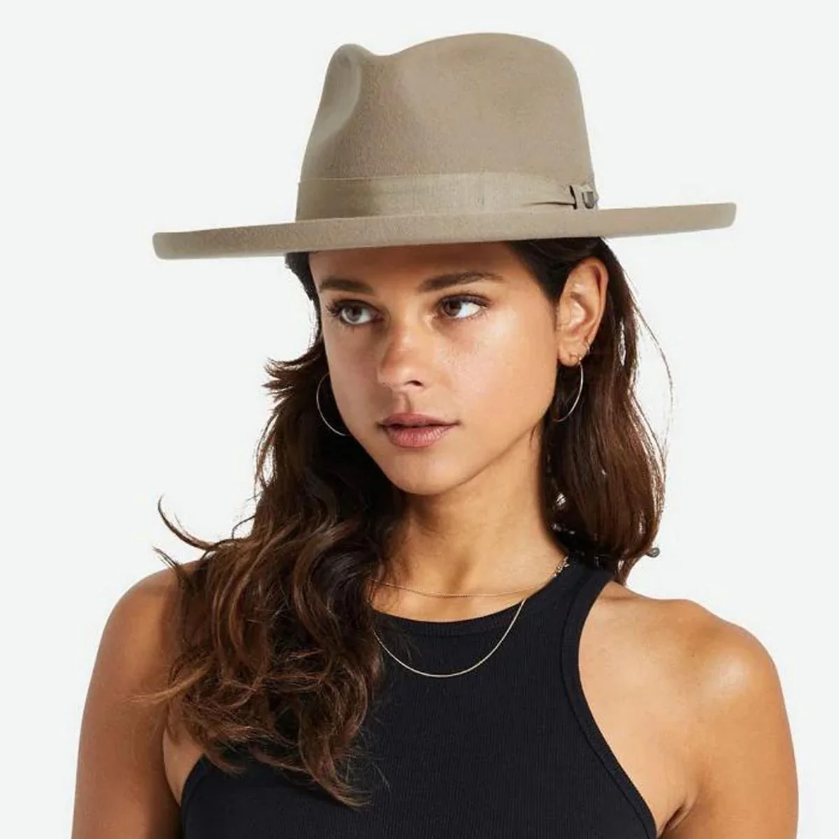 Victoria Felt Pencil Curl Fedora Hat - Image 7