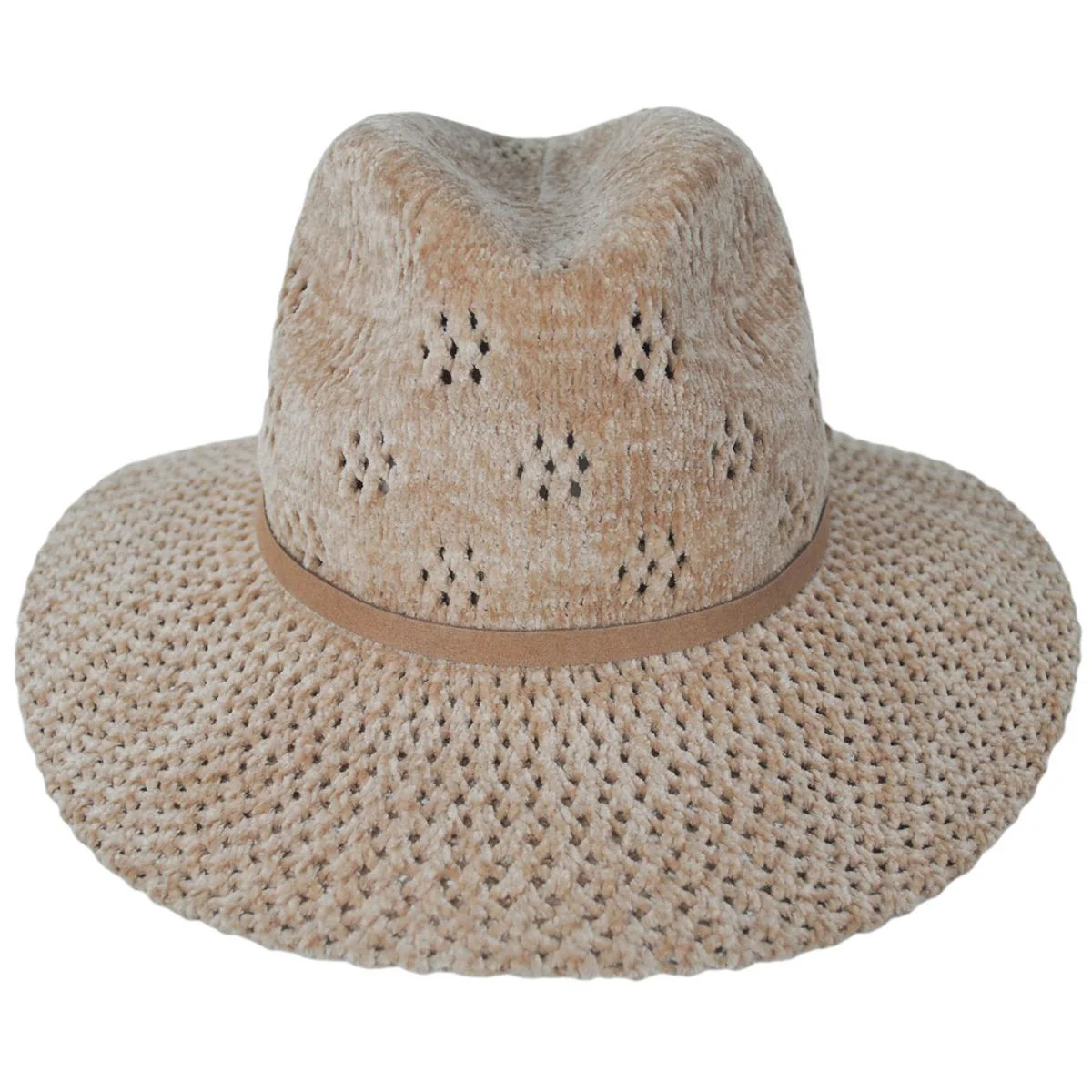 Walnut Grove Chenille Knit Fedora Hat - Image 10