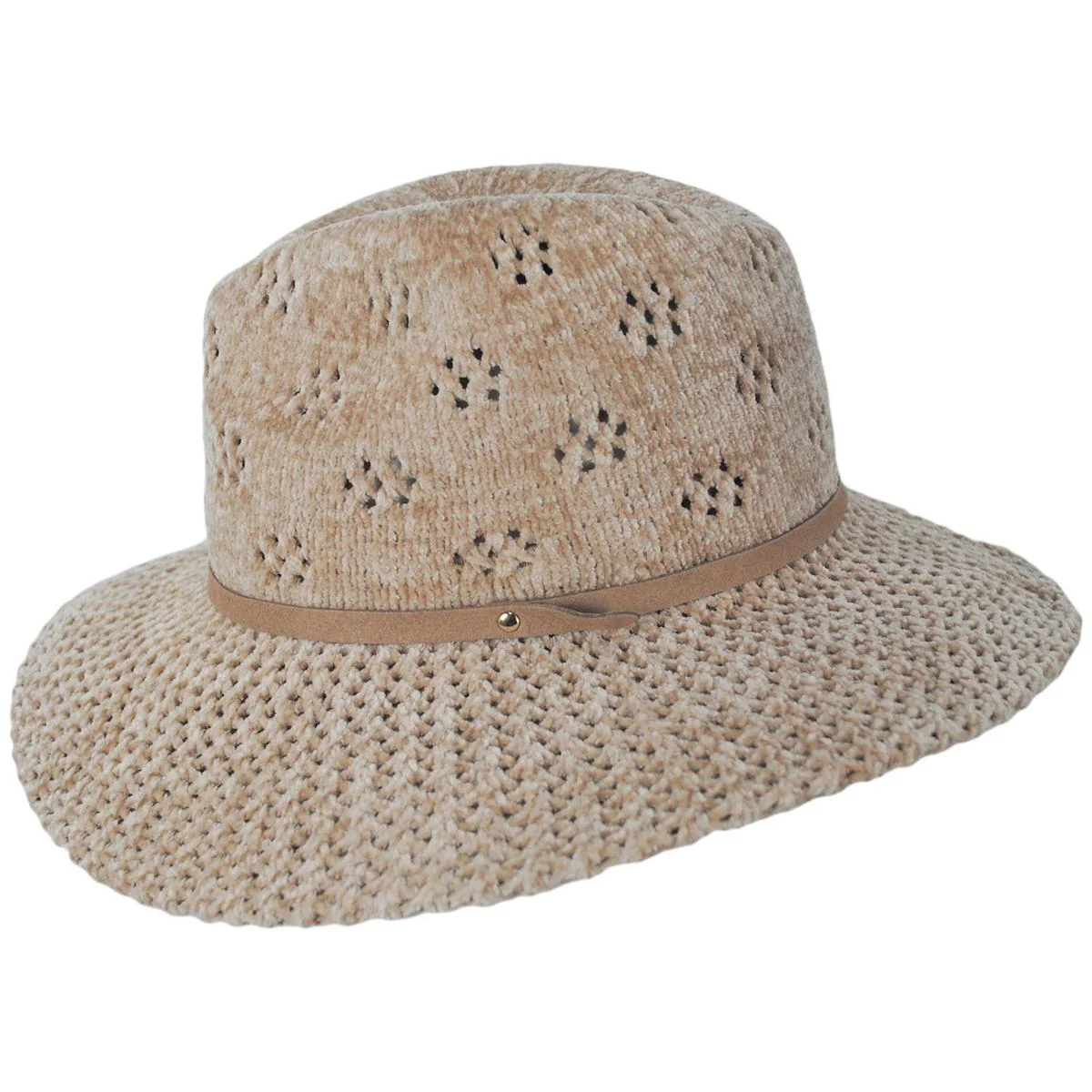 Walnut Grove Chenille Knit Fedora Hat - Image 11