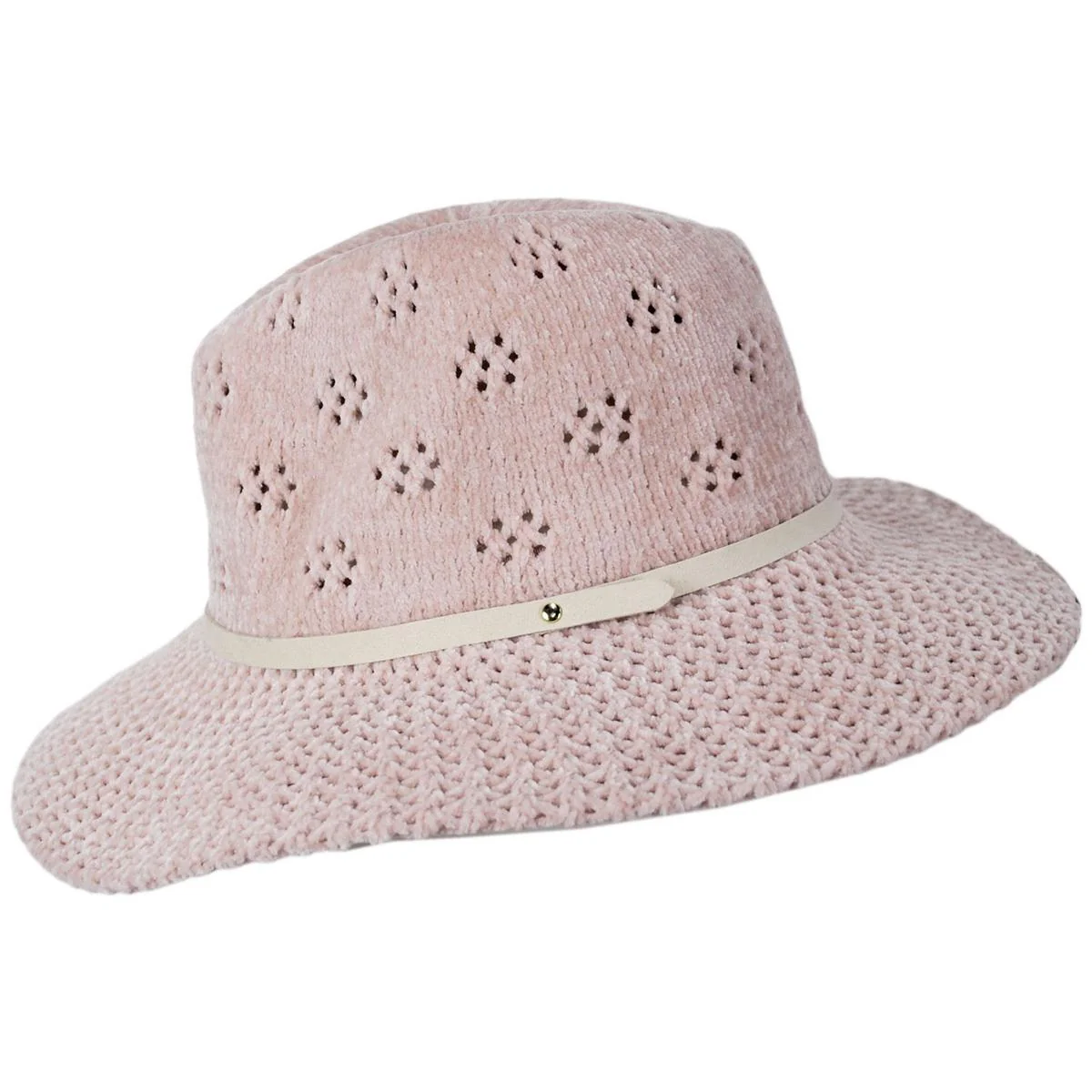 Walnut Grove Chenille Knit Fedora Hat - Image 7