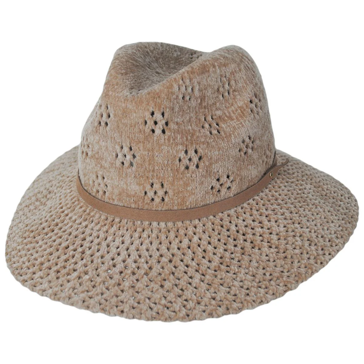 Walnut Grove Chenille Knit Fedora Hat - Image 9