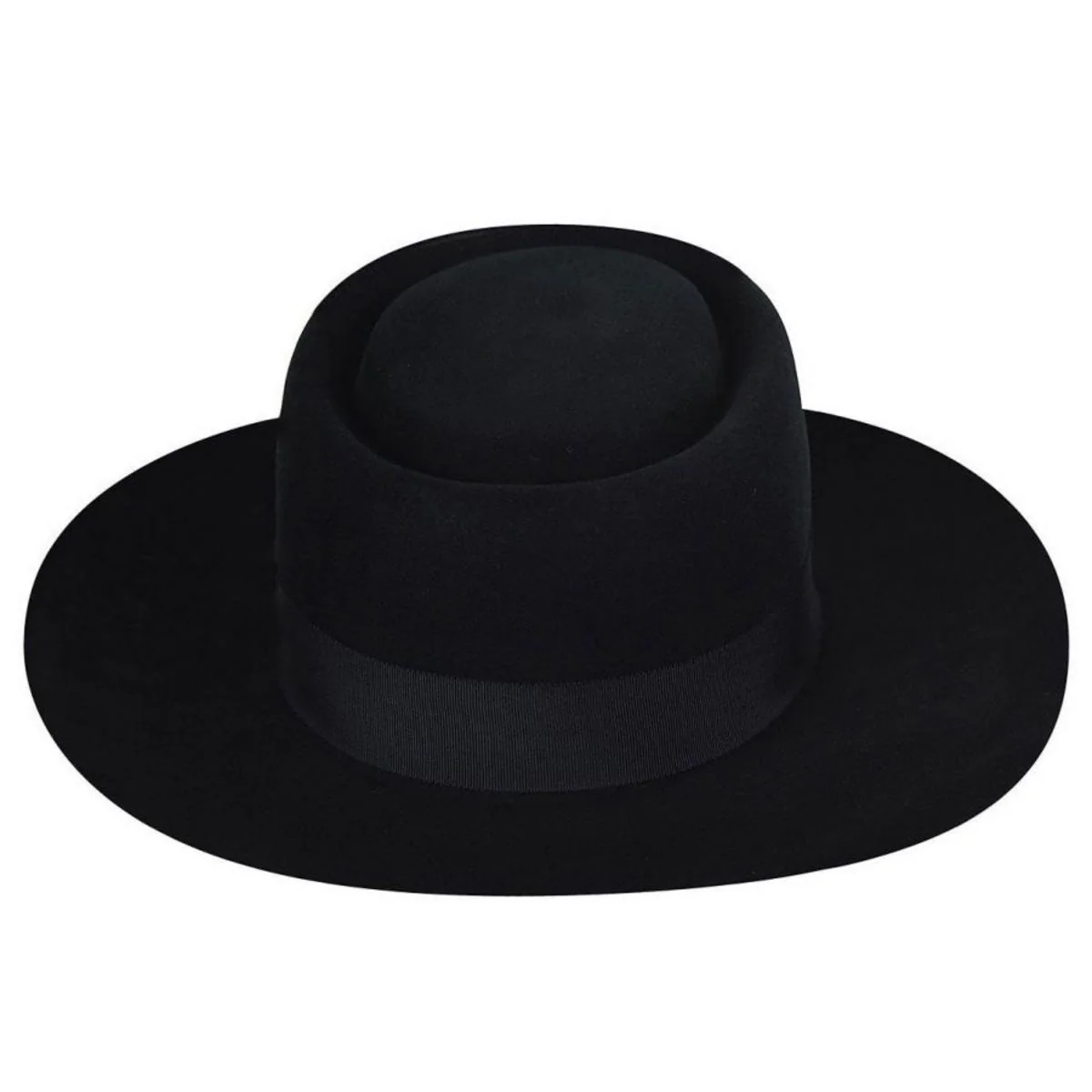 Walsh Polished Wide Brim Wool Felt Pork Pie Hat - Image 3