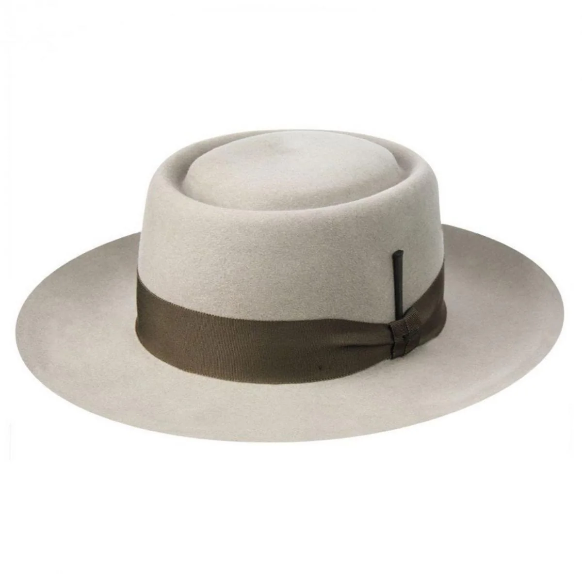 Walsh Polished Wide Brim Wool Felt Pork Pie Hat - Image 5
