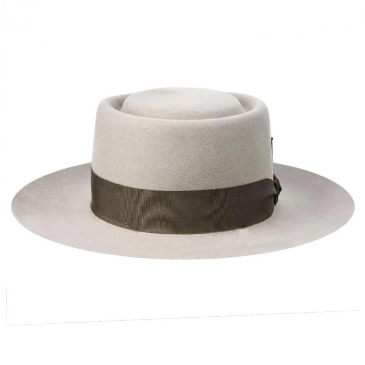 Walsh Polished Wide Brim Wool Felt Pork Pie Hat - Image 6