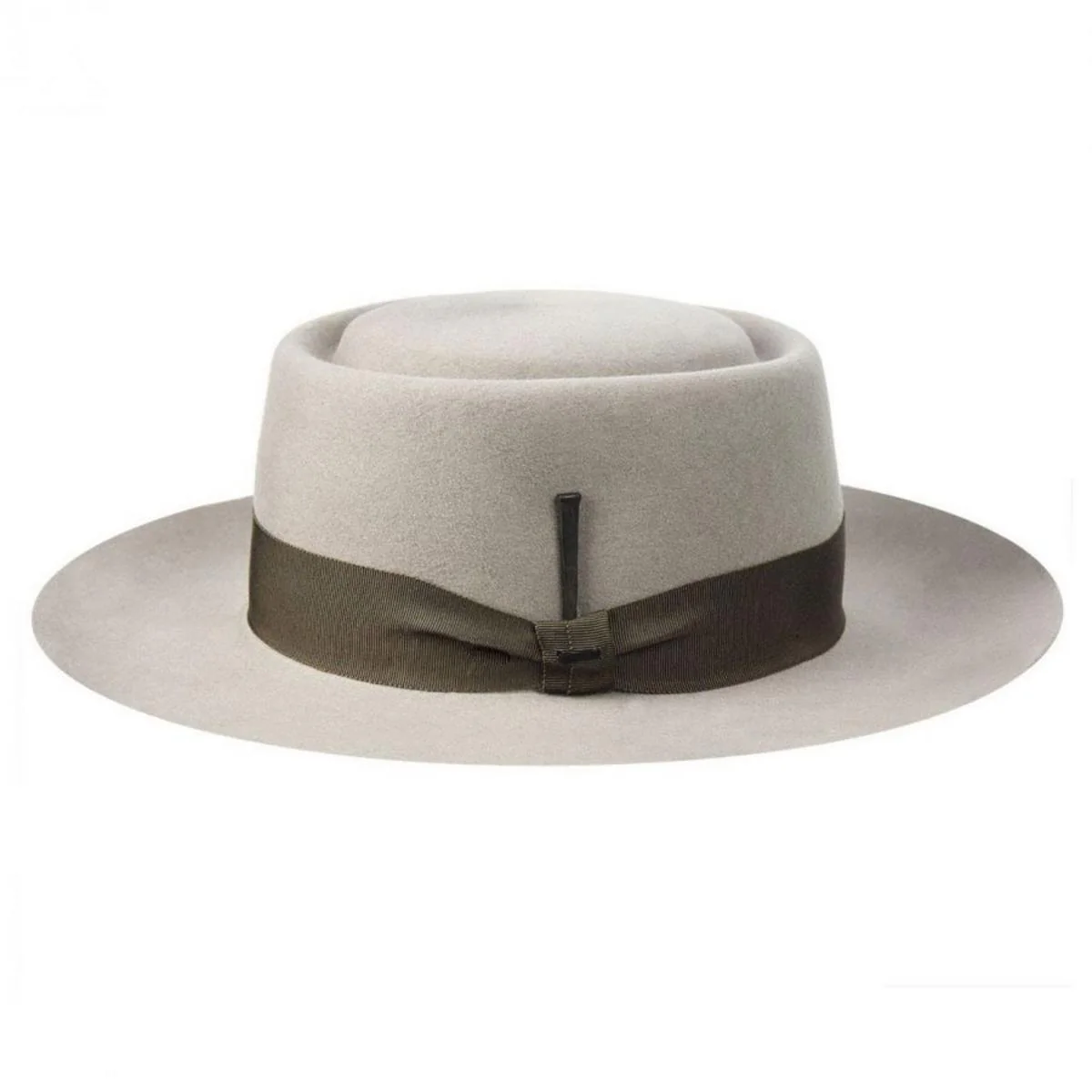 Walsh Polished Wide Brim Wool Felt Pork Pie Hat - Image 7