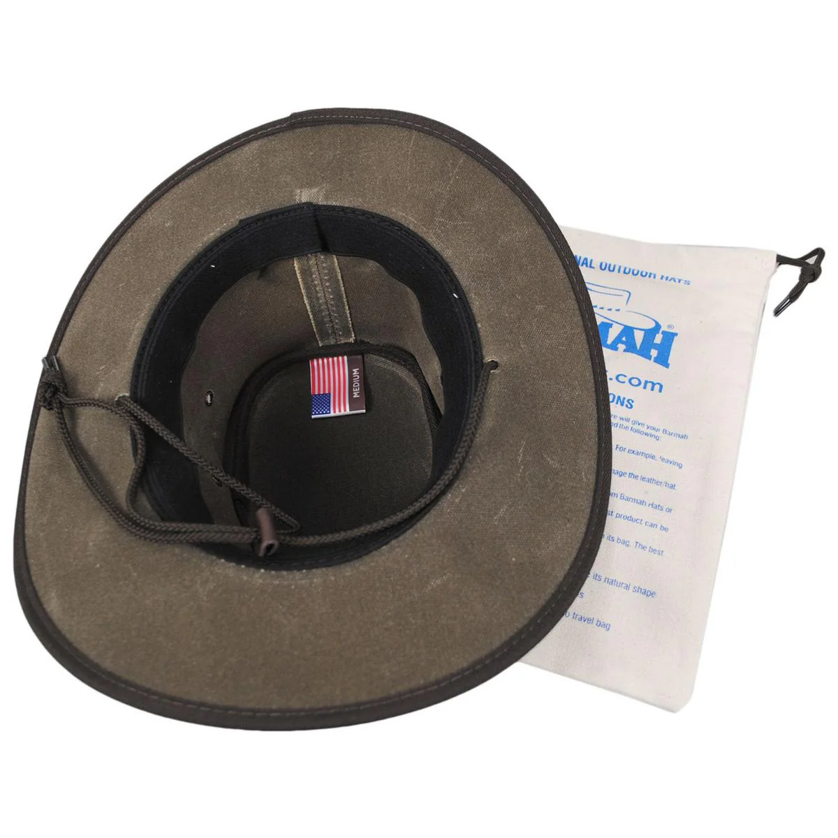 Waxed Cotton Canvas Drover Foldaway Hat - Image 4