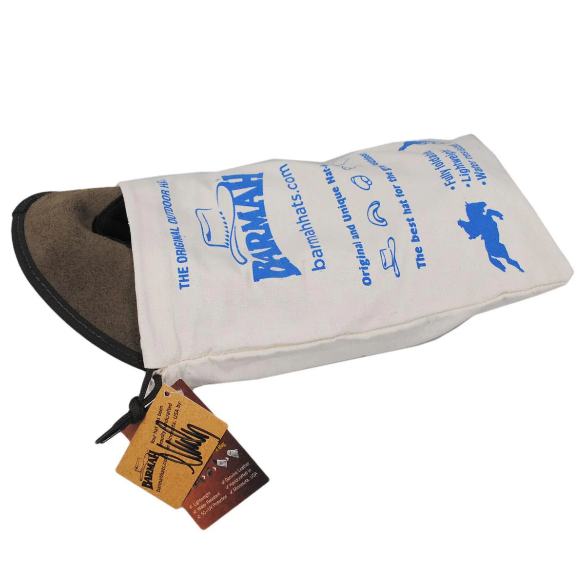 Waxed Cotton Canvas Drover Foldaway Hat - Image 5