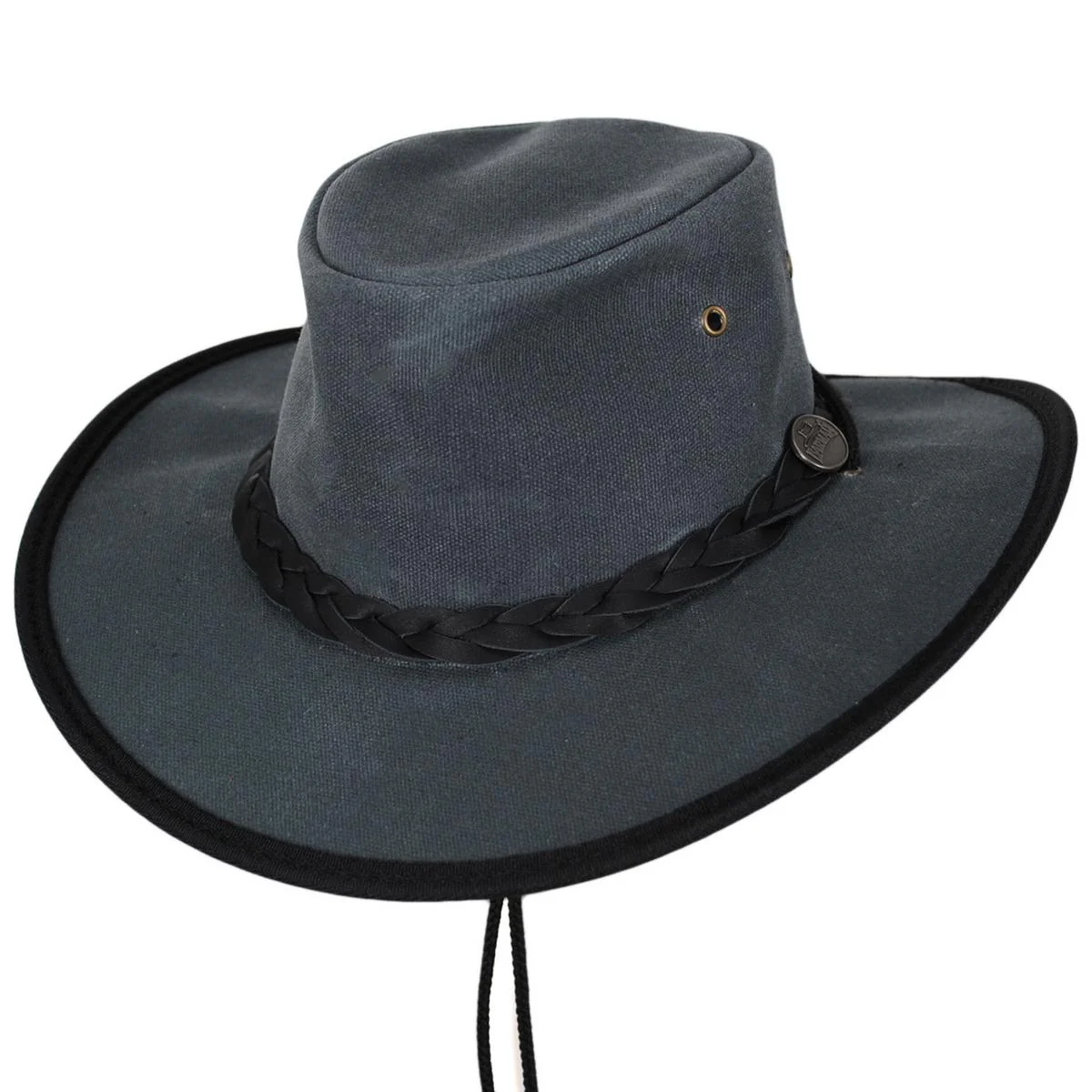 Waxed Cotton Canvas Drover Foldaway Hat - Image 6