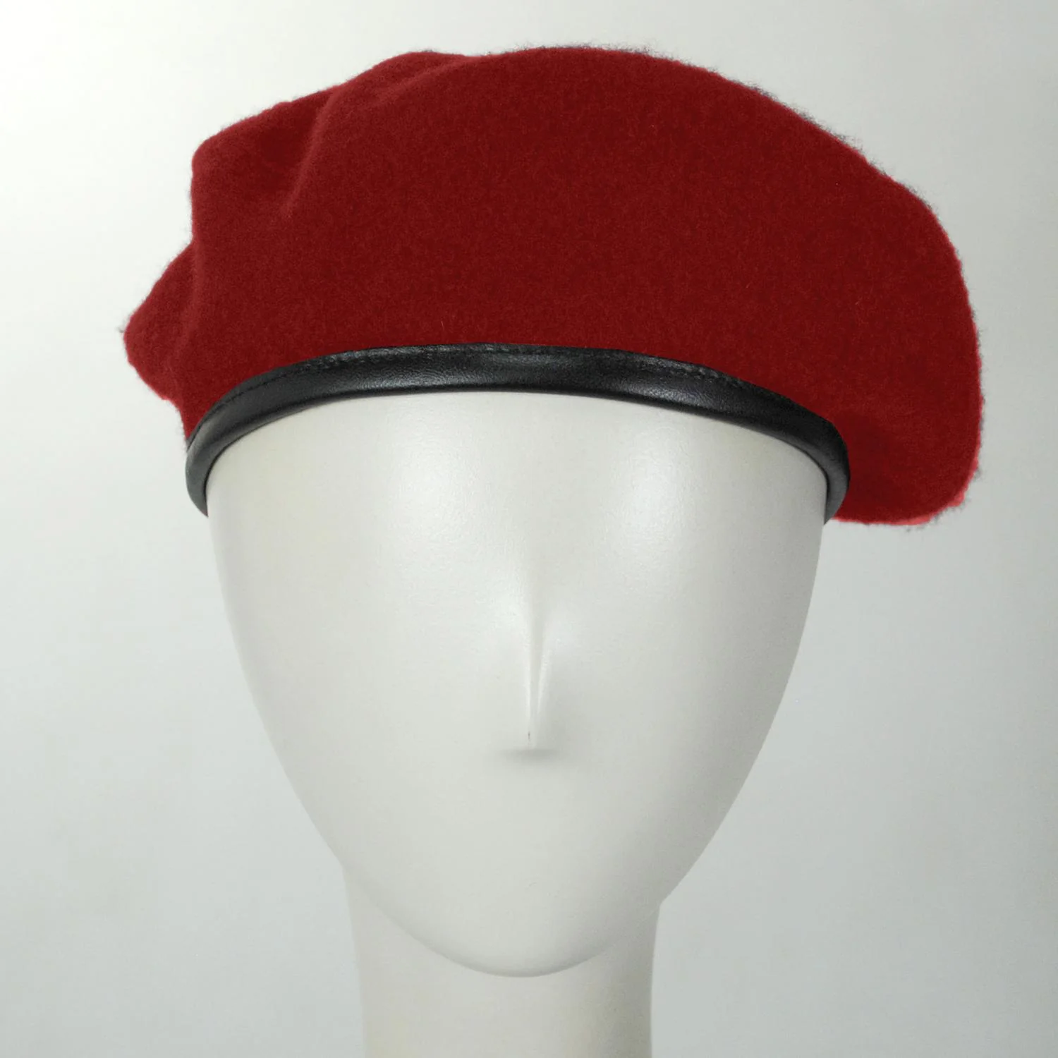 Wool Military Beret with Lambskin Band - Image 13