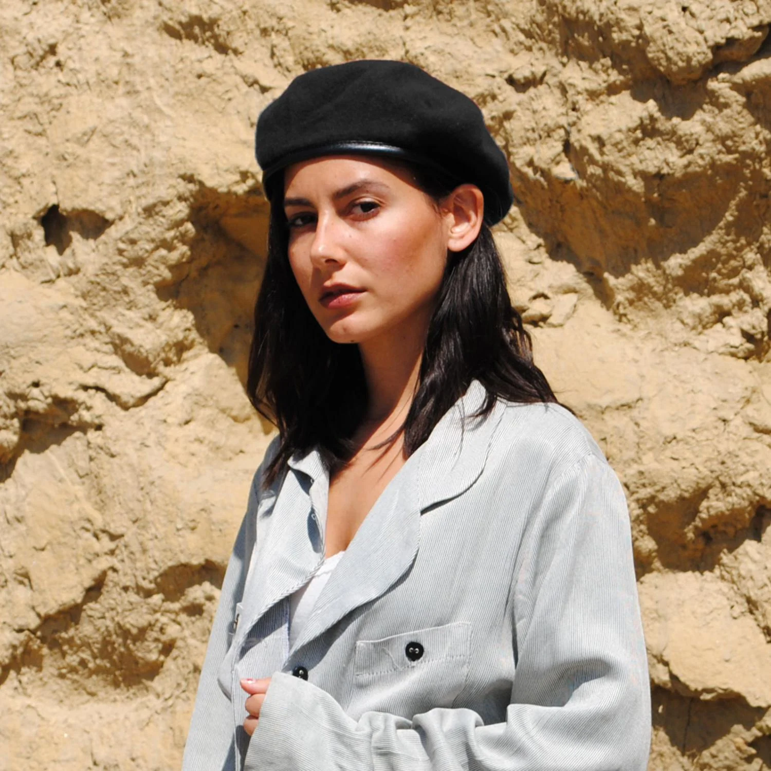 Wool Military Beret with Lambskin Band - Image 27