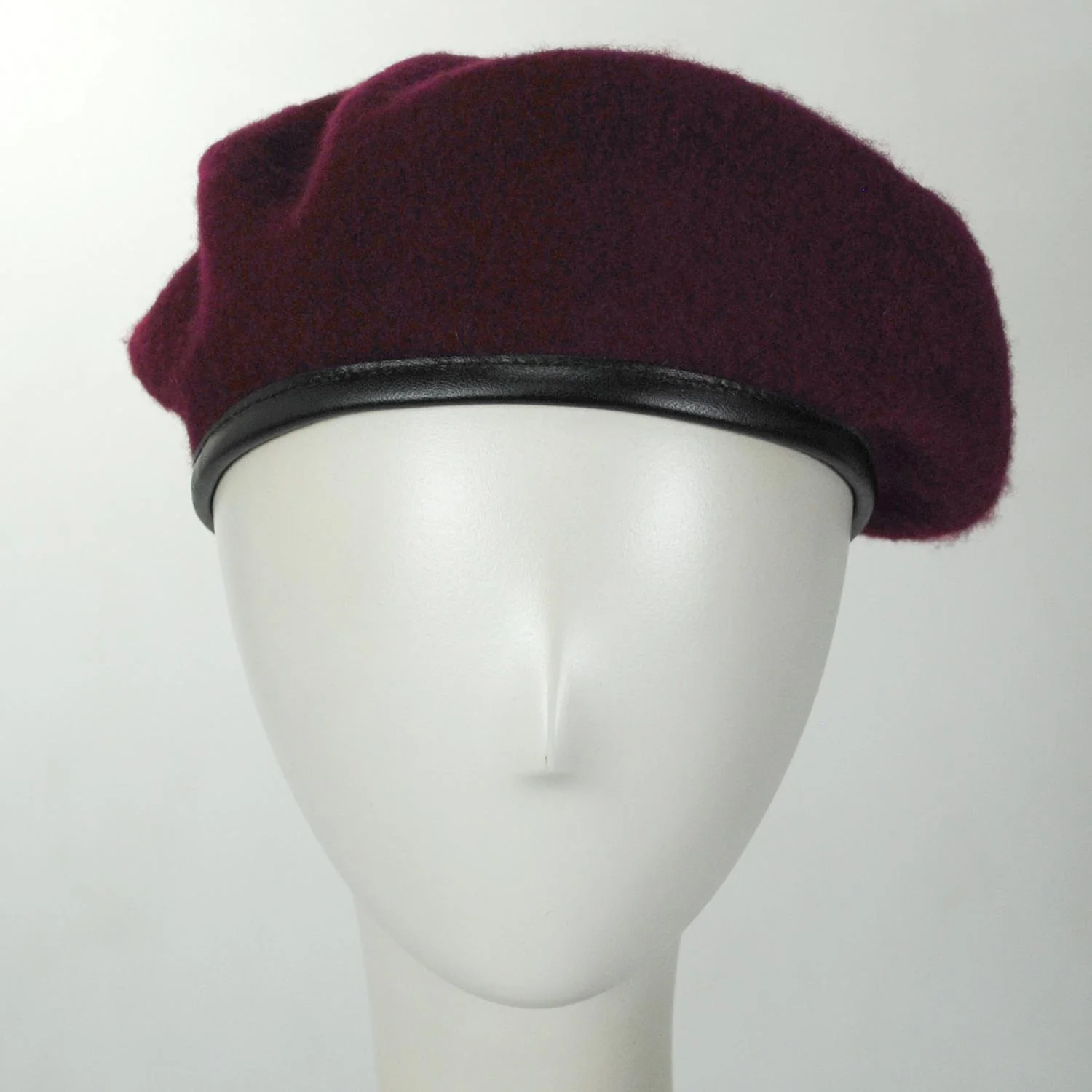 Wool Military Beret with Lambskin Band - Image 7